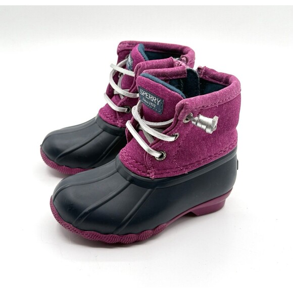 Sperry Girls' Saltwater Navy Magneta Toddler Snow Duck Boot, size 6 - Picture 1 of 4